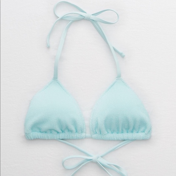 aerie Other - Light blue textured triangle bikini top